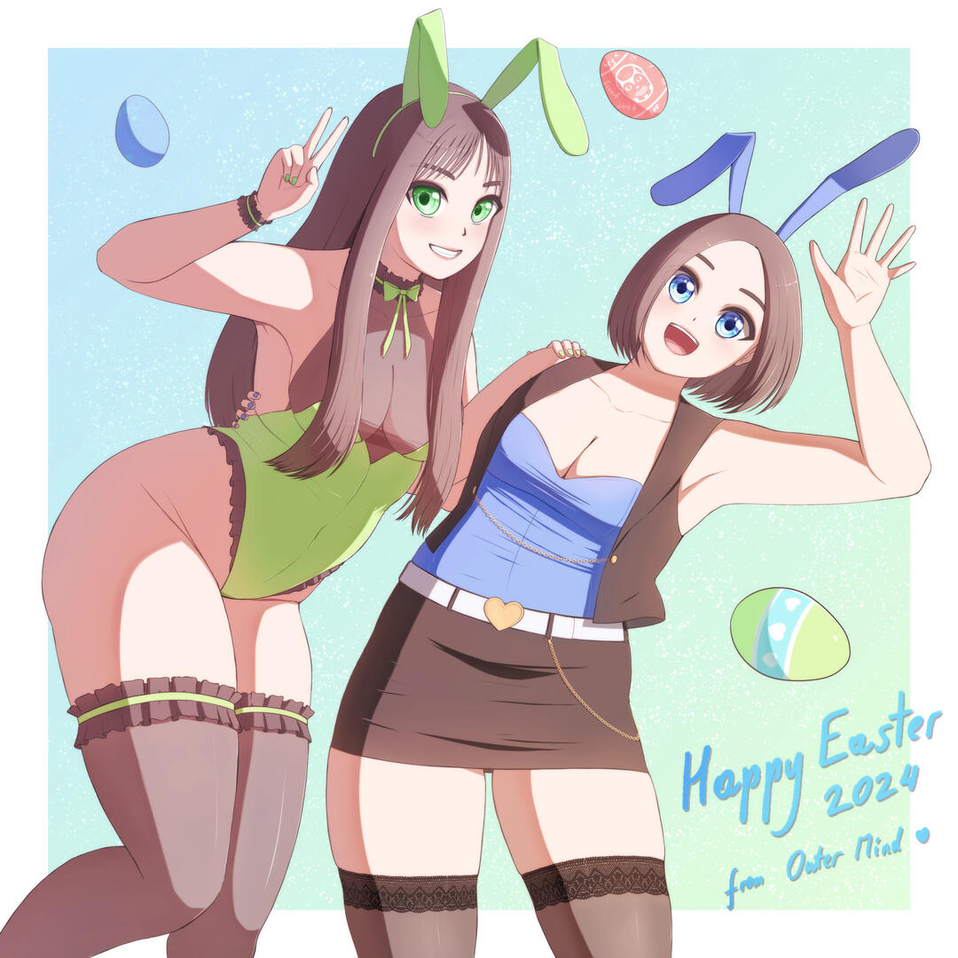 Nadia &amp; Zuza (as easter bunnies)